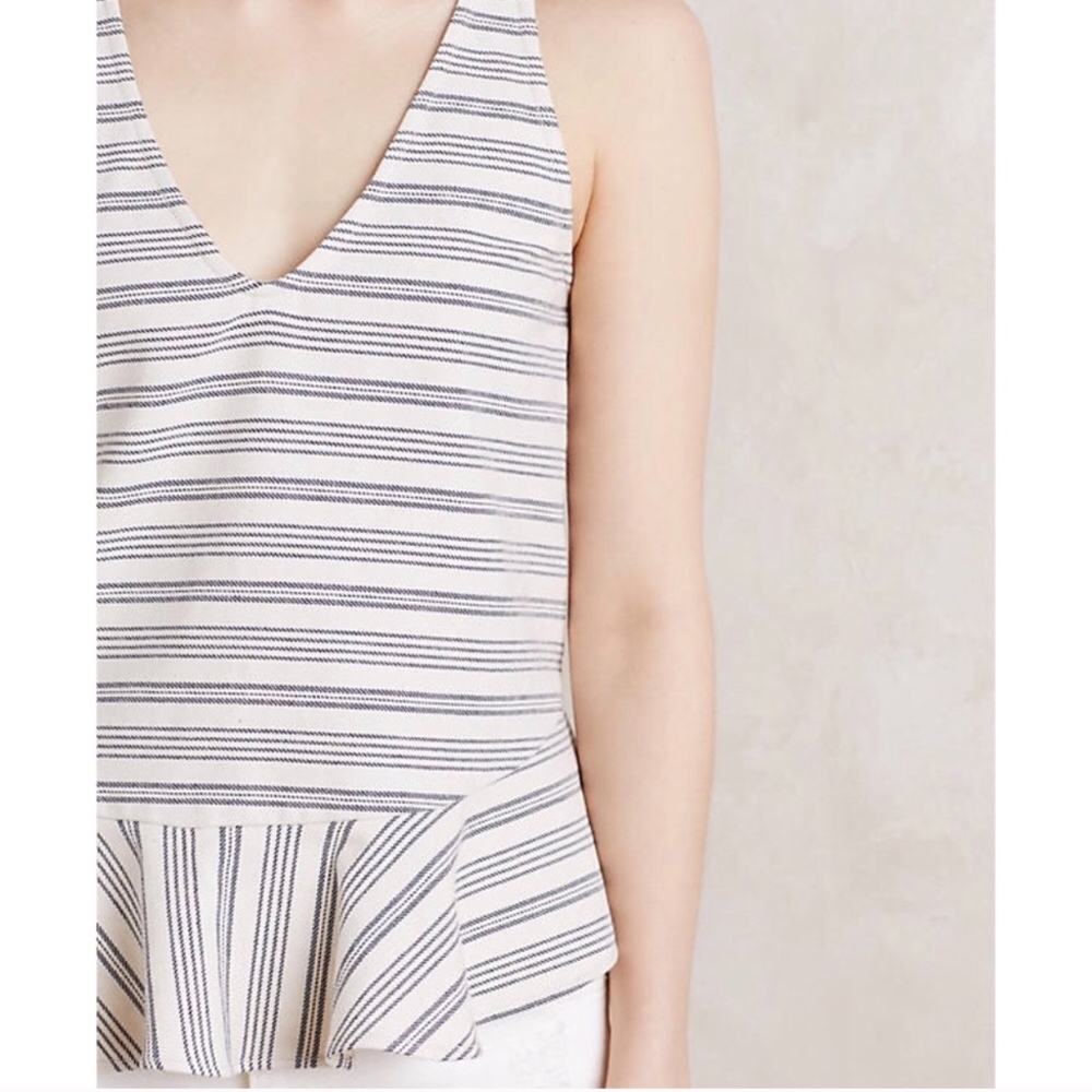 Anthropologie Paper Crown Bellevue Peplum Tank - Picture 6 of 8